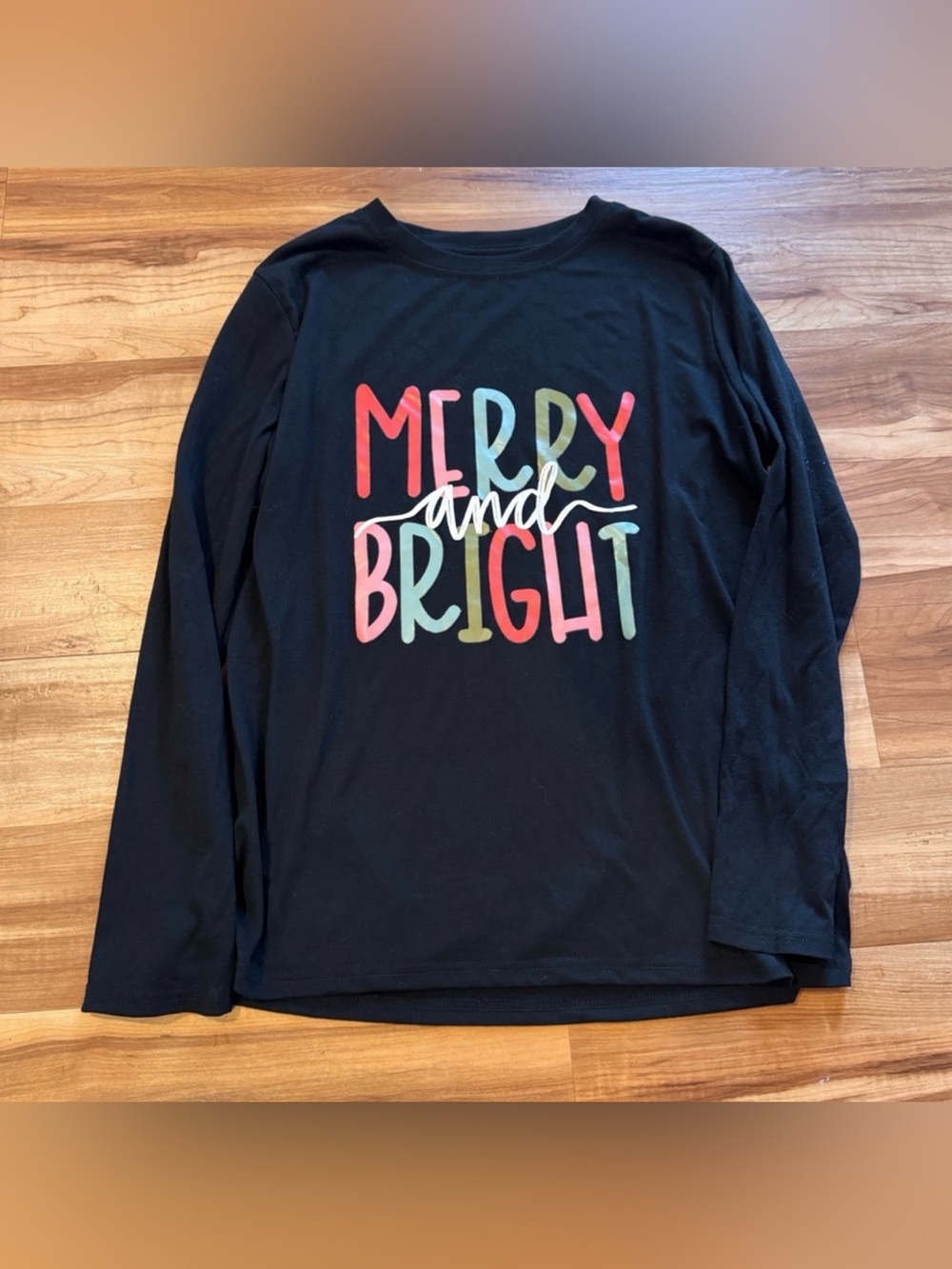 Merry and Bright Christmas Long Sleeve Graphic Tee